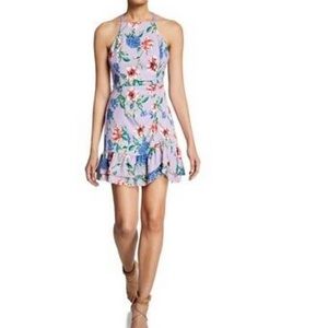 Floral print halter dress